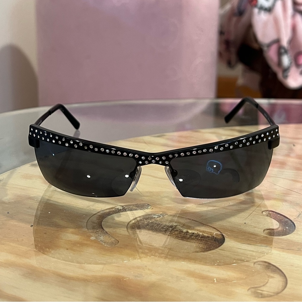 Salvatore Ferragamo 2064B 1001 vintage sunglasses rhinestone crystal